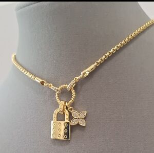 Lock necklace 14kt gold-filled